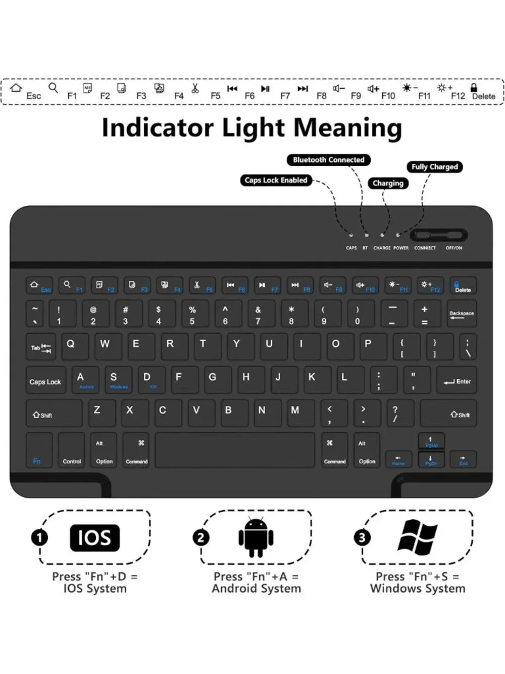 Detachable Keyboard Case for iPad Air 11 Inch - Slim, Lightweight, Stylish